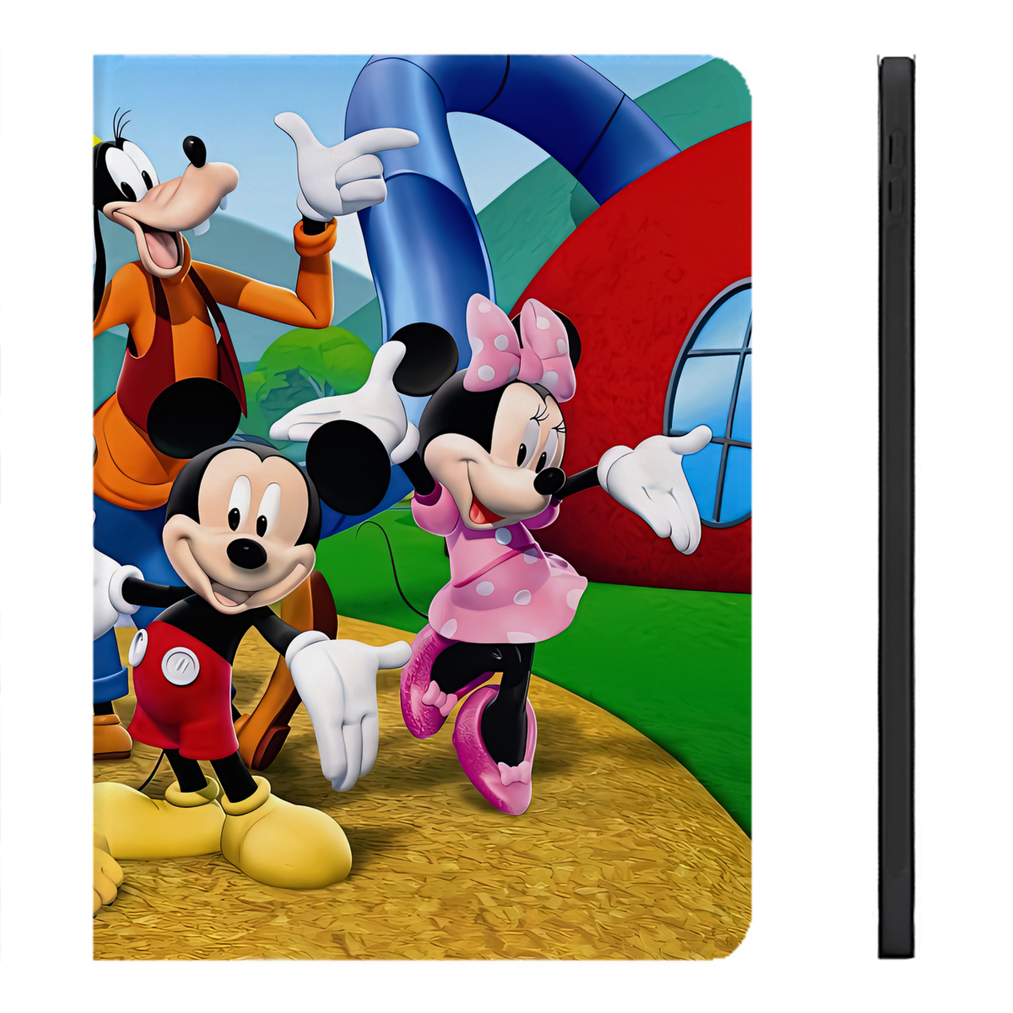 （画像用） ミッキーマウス Mickey Mouse IPadケース ペンホルダー付き ブックスタイルデザイン